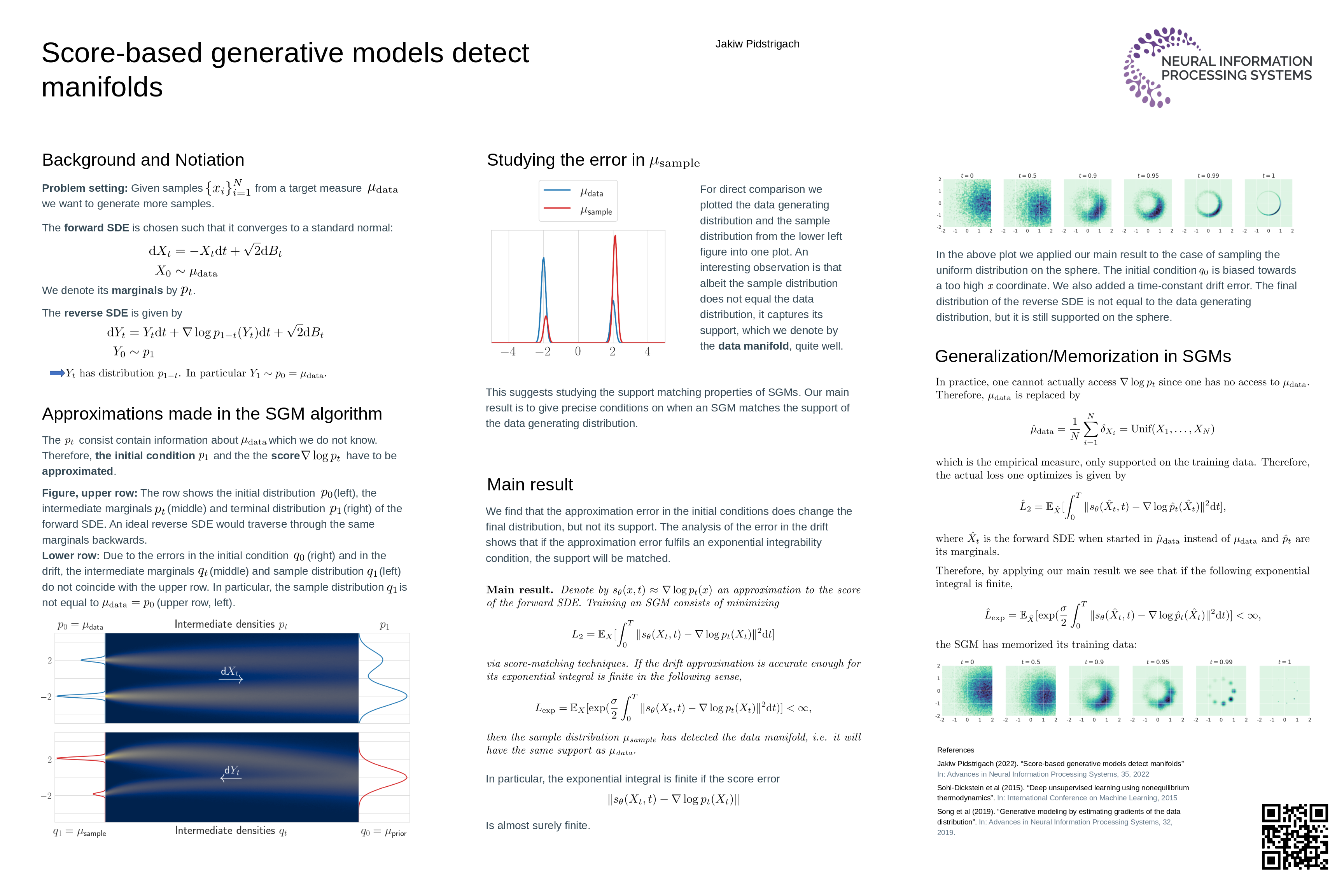 NeurIPS Poster ScoreBased Generative Models Detect Manifolds